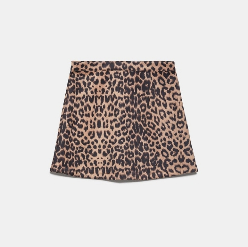 Zara faux suede printed skirt - Picture 6 of 6